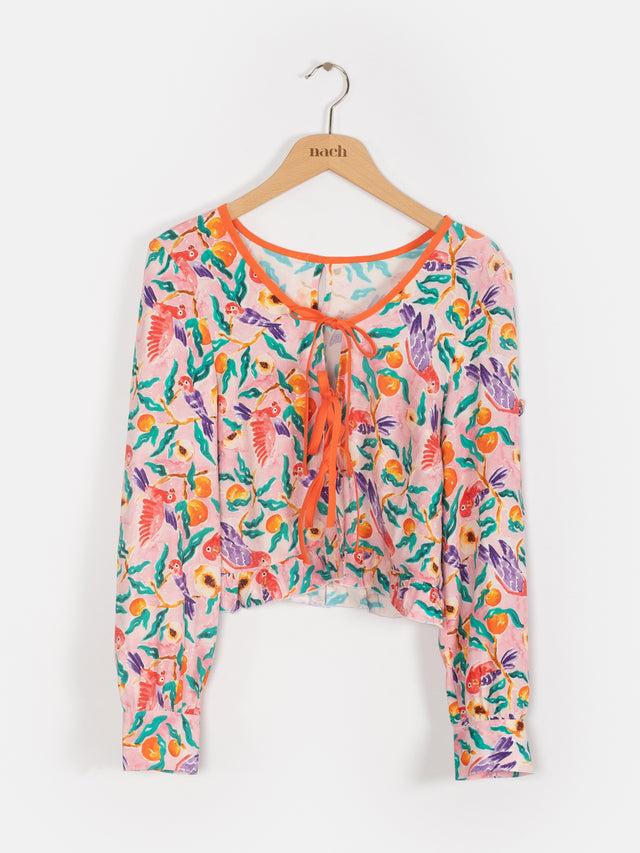 nach bijoux Top upcyclé rose - Nach x Argile Studio rose