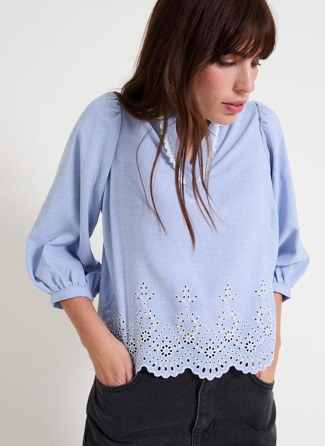 Naf Naf Blouse Bleu Chambray