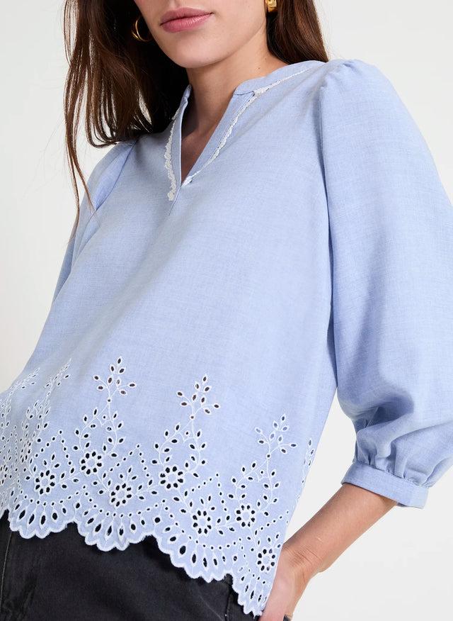 Naf Naf Blouse Bleu Chambray