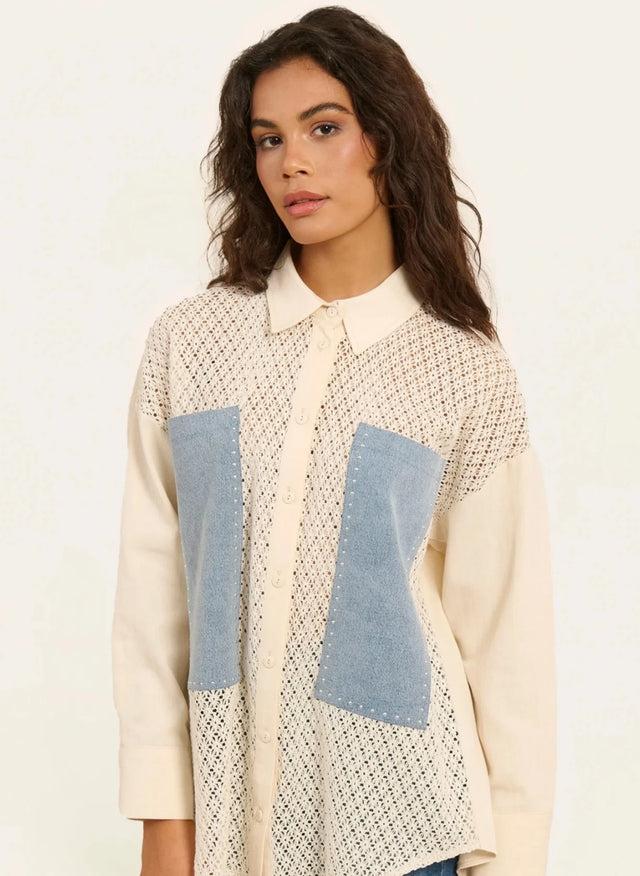 Naf Naf Blouse Dotty Ecru