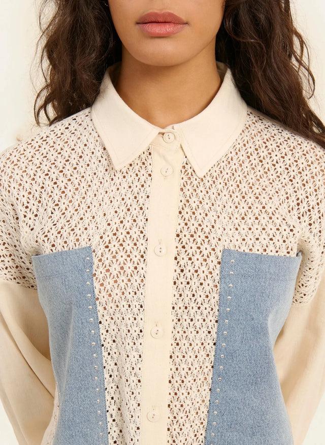Naf Naf Blouse Dotty Ecru