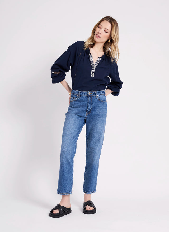 Naf Naf Blouse Jour Midnight Blue