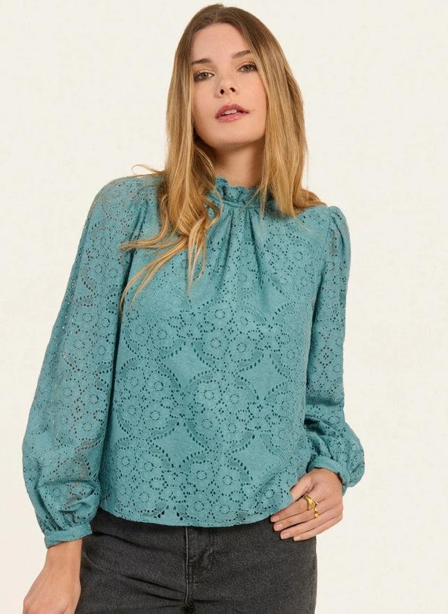 naf naf Blouse Milou Bleu D'Hiver
