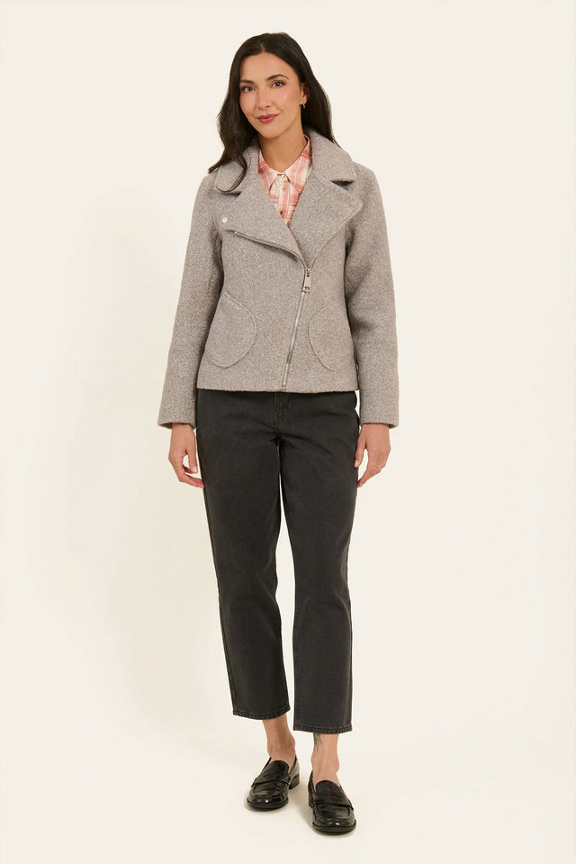 Naf Naf Blouson Bouclette Gris