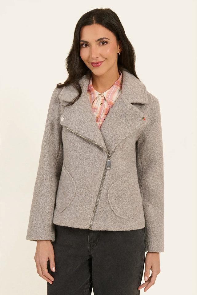 naf naf Blouson Bouclette Gris