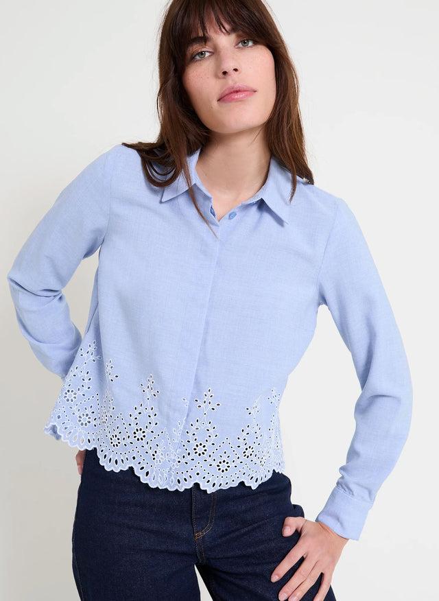 Naf Naf Chemise Bleu Chambray