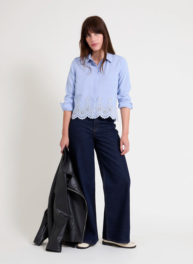 naf naf Chemise Bleu Chambray