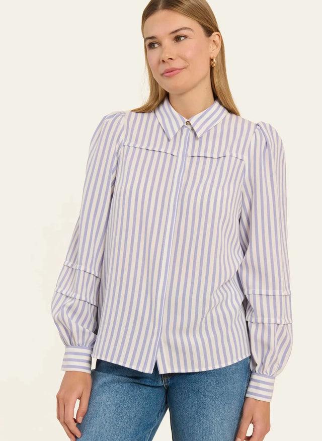 Naf Naf Chemise Mina Rayures Raye Bleu