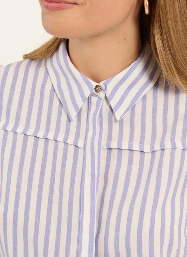 Naf Naf Chemise Mina Rayures Raye Bleu