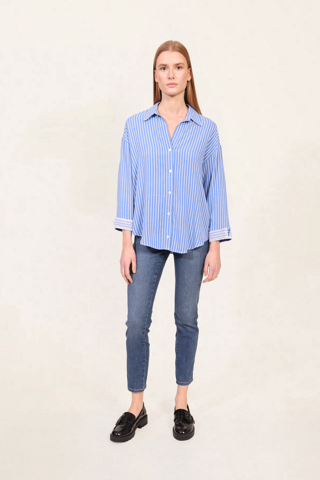 Naf Naf Chemise Nino Bleu Ciel