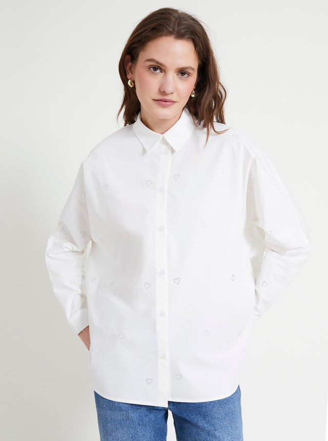 Naf Naf Chemise Ozil Ecru