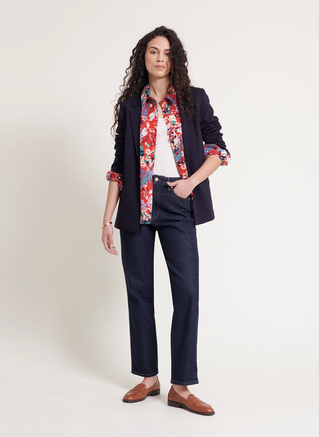 Naf Naf Chemise Ryana Gris/Orange