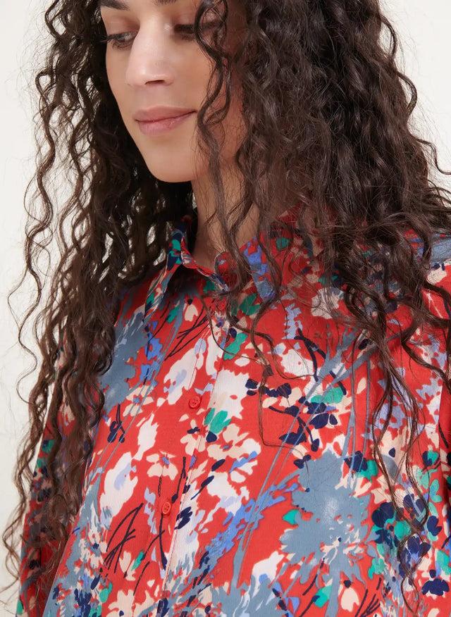 Naf Naf Chemise Ryana Gris/Orange