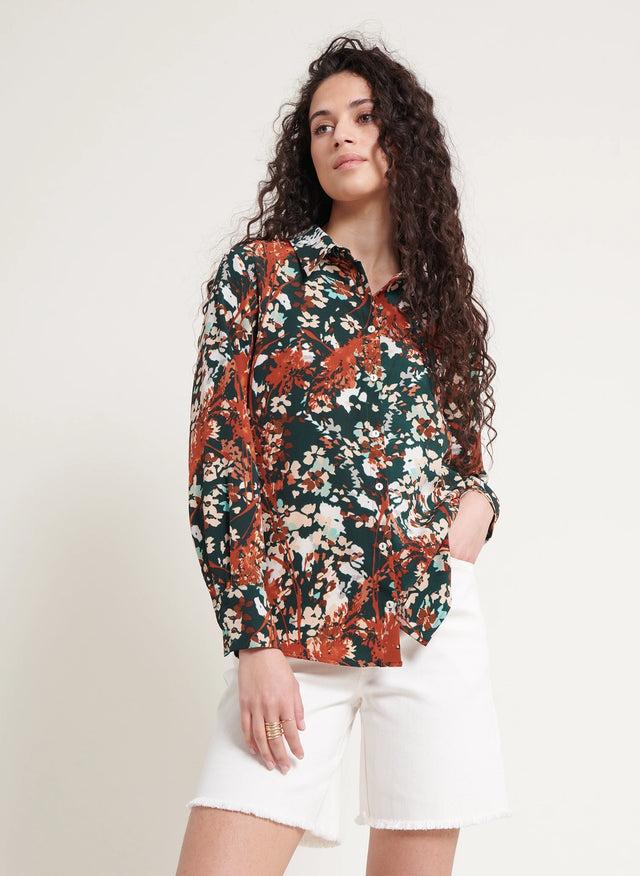 Naf Naf Chemise Ryana Vert/Gris