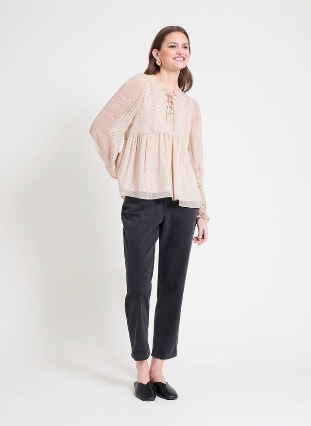 Naf Naf Chemisier Alonit Beige/Noir