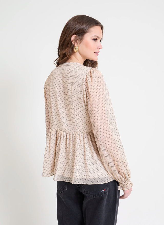 Naf Naf Chemisier Alonit Beige/Noir