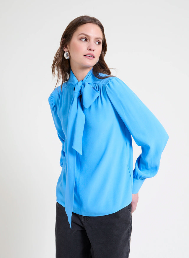 Naf Naf Chemisier Aneth Bleu Ciel
