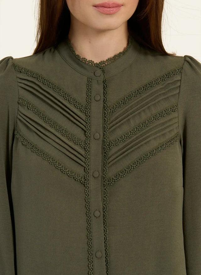 Naf Naf Chemisier Comedia Faded Kaki