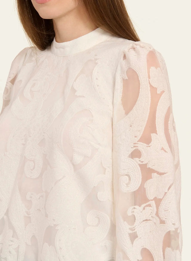 Naf Naf Chemisier Hartvoile Creme