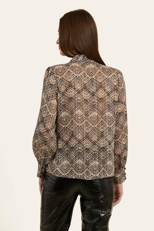 Naf Naf Chemisier Leopard Imprime Beige