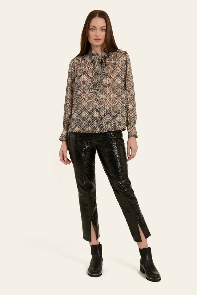 naf naf Chemisier Leopard Imprime Beige