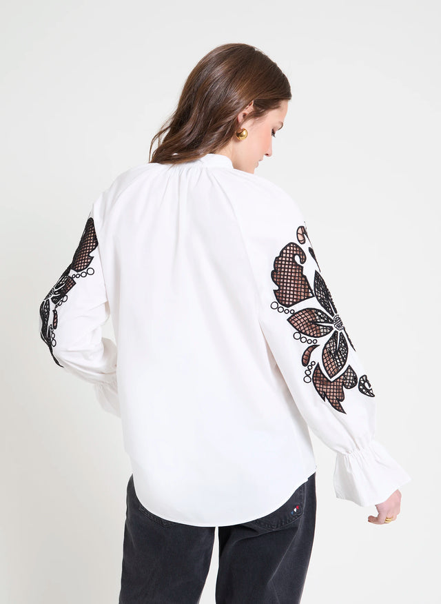 Naf Naf Chemisier Nouria Ecru/Noir