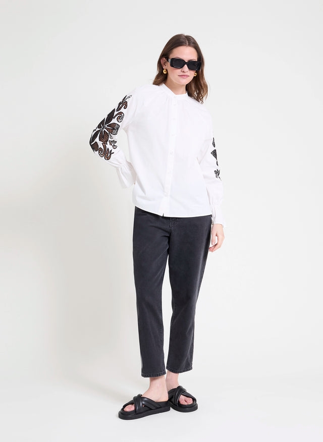 naf naf Chemisier Nouria Ecru/Noir