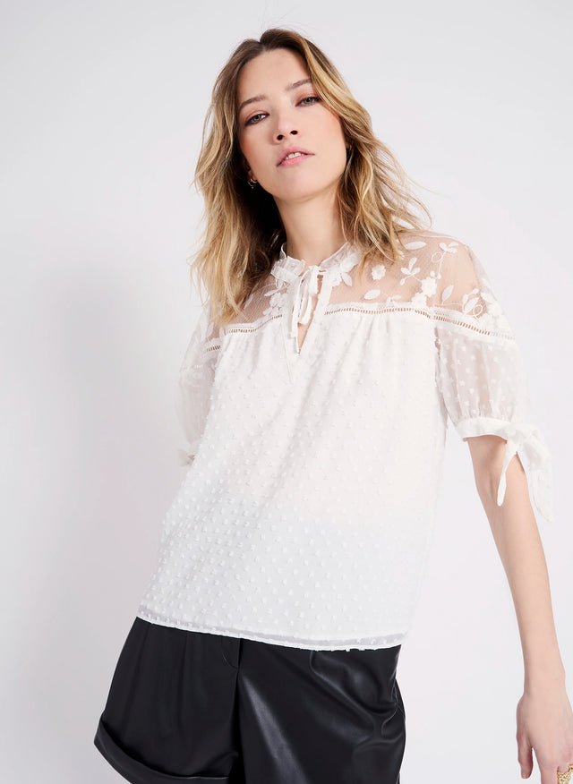 Naf Naf Chemisier Nuage Blanc