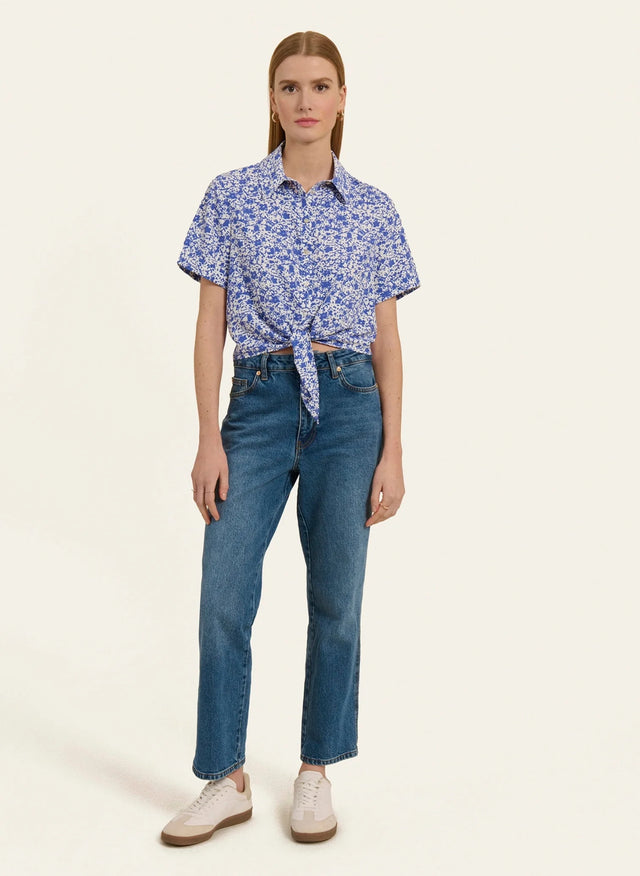 Naf Naf Chemisier Poobahdee Bleu/Blanc