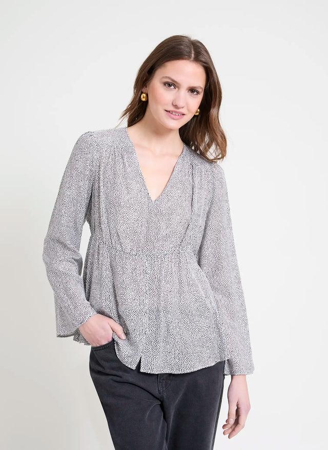 Naf Naf Chemisier Tolosane Noir/Blanc