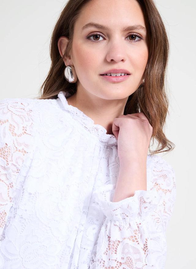 Naf Naf Chemisier Tuna Blanc