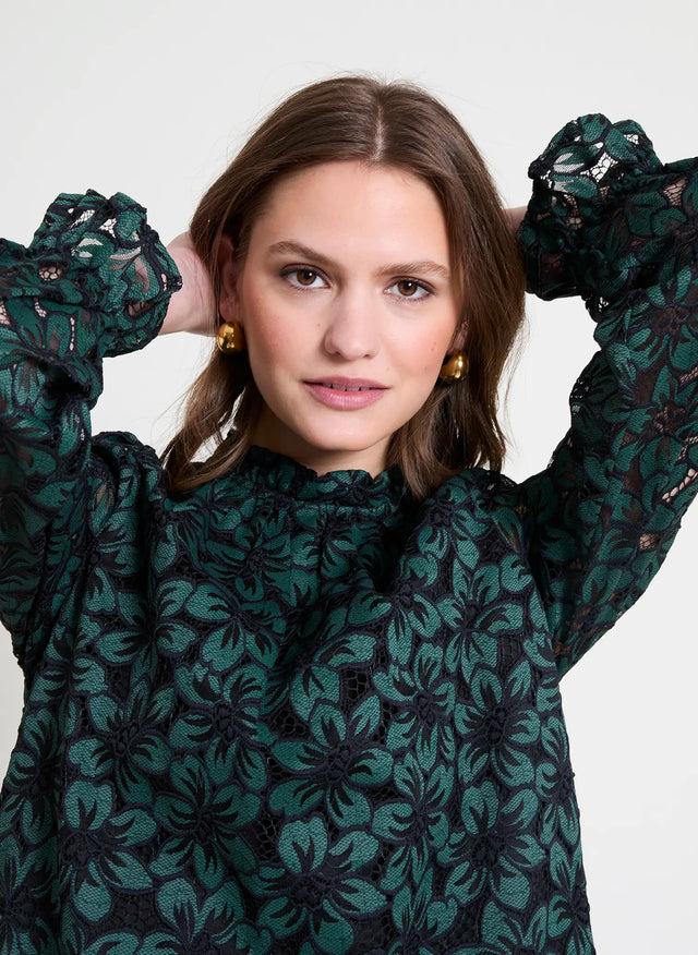 Naf Naf Chemisier Tuna Vert Noir