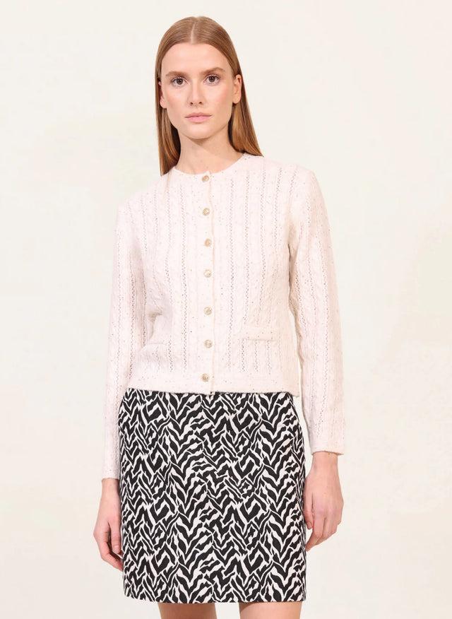 Naf Naf Gilet Edisy Ecru