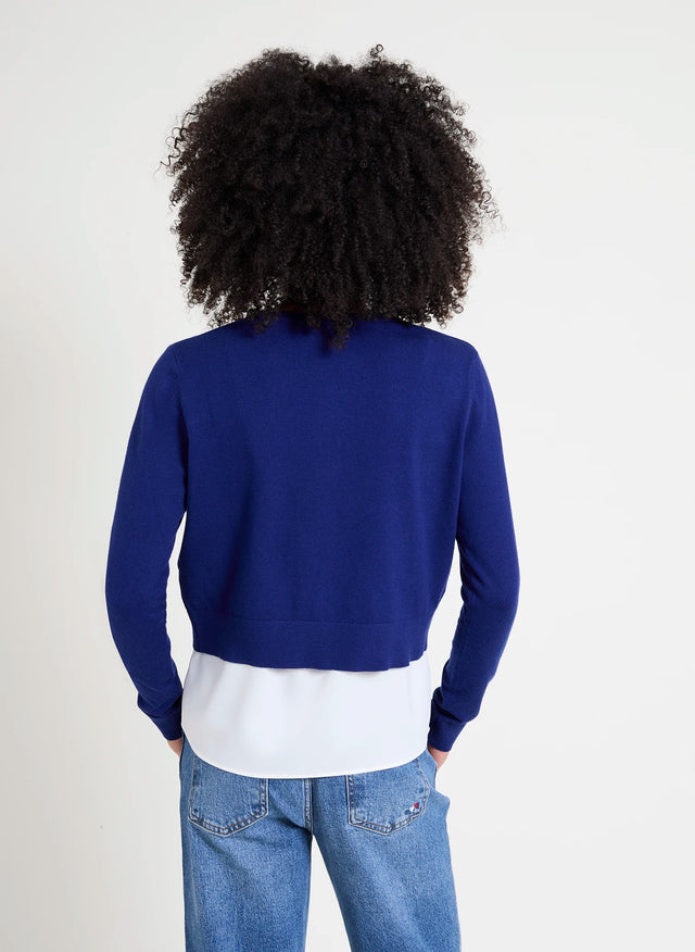 Naf Naf Gilet Mina Bleu Moyen