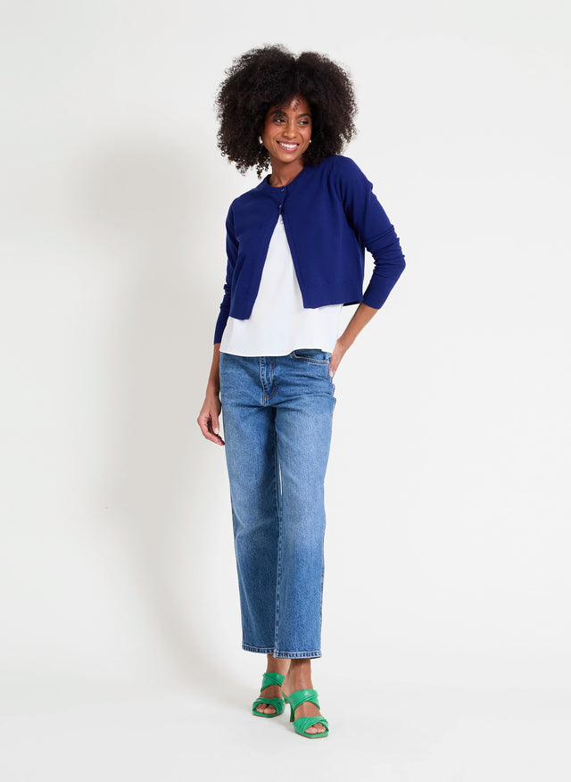 naf naf Gilet Mina Bleu Moyen