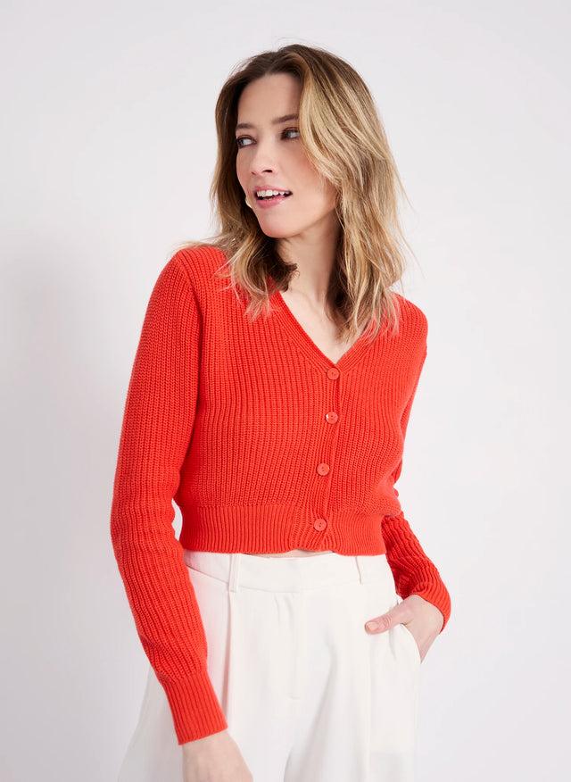 Naf Naf Gilet Muriel Poppy Red