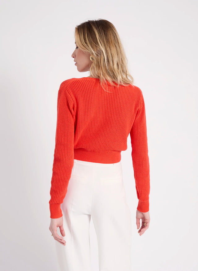 Naf Naf Gilet Muriel Poppy Red