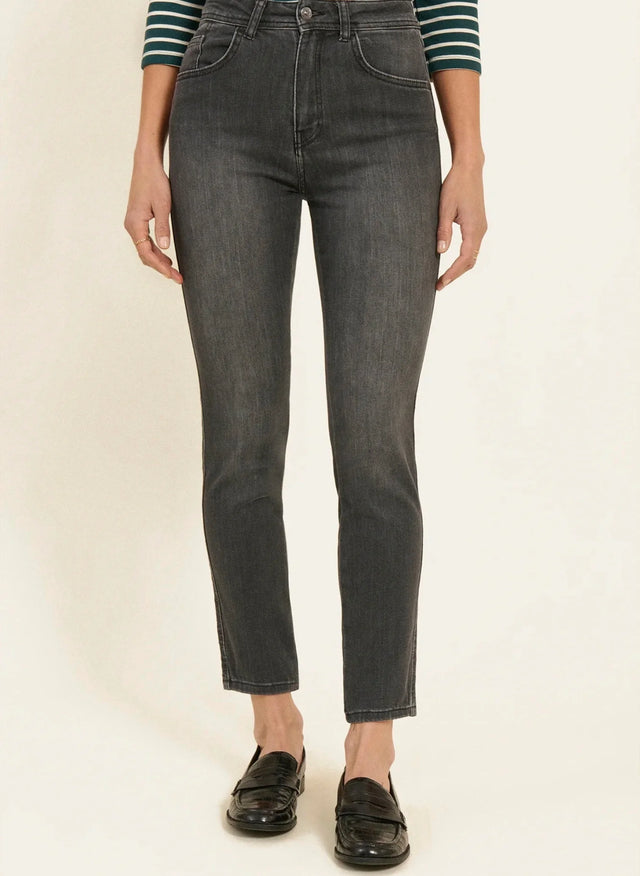 Naf Naf Jean Slim Rosa Gris Anthracite