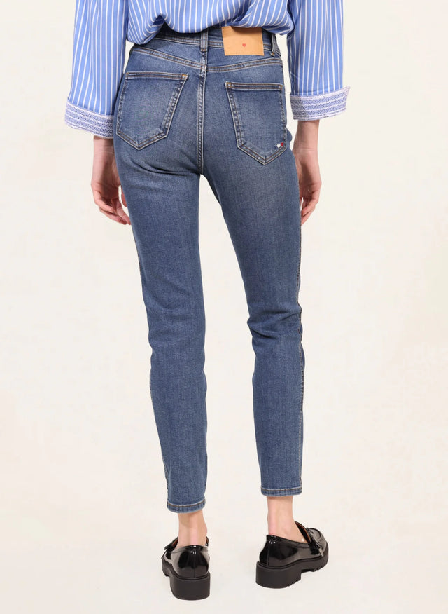 Naf Naf Jean Slim Rosa Stone