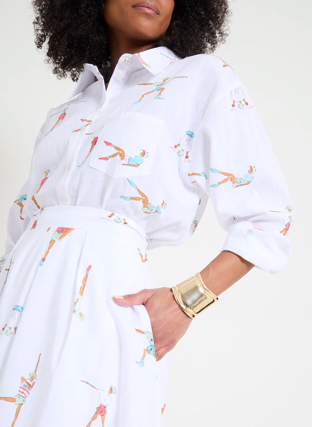 Naf Naf Jupe Aerobic Imprime