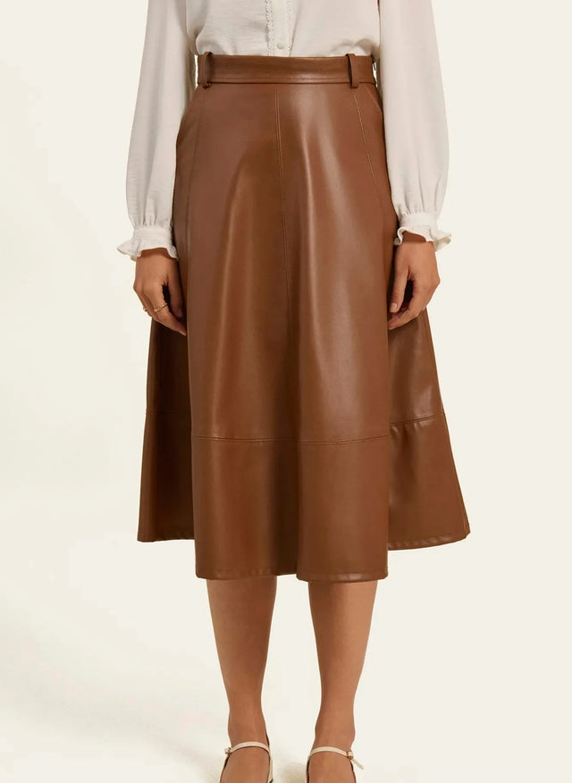 Naf Naf Jupe Colombe Marron Foncé