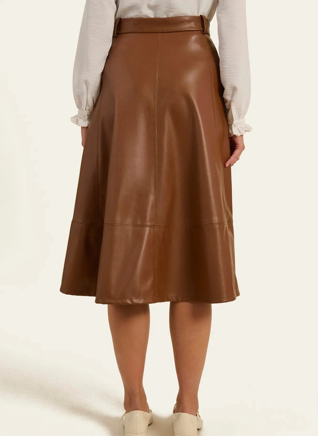 Naf Naf Jupe Colombe Marron Foncé