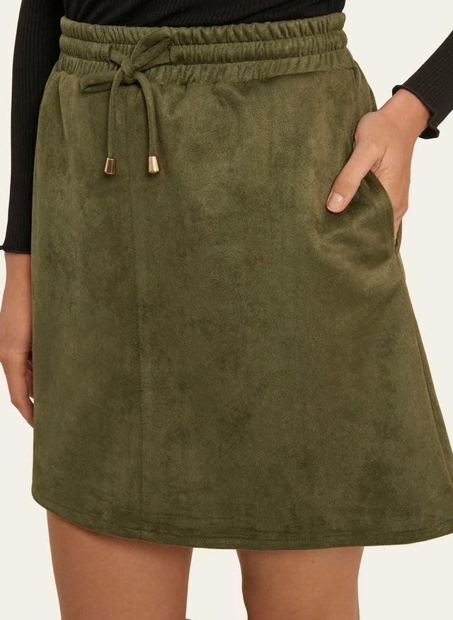 Naf Naf Jupe Iris Kaki