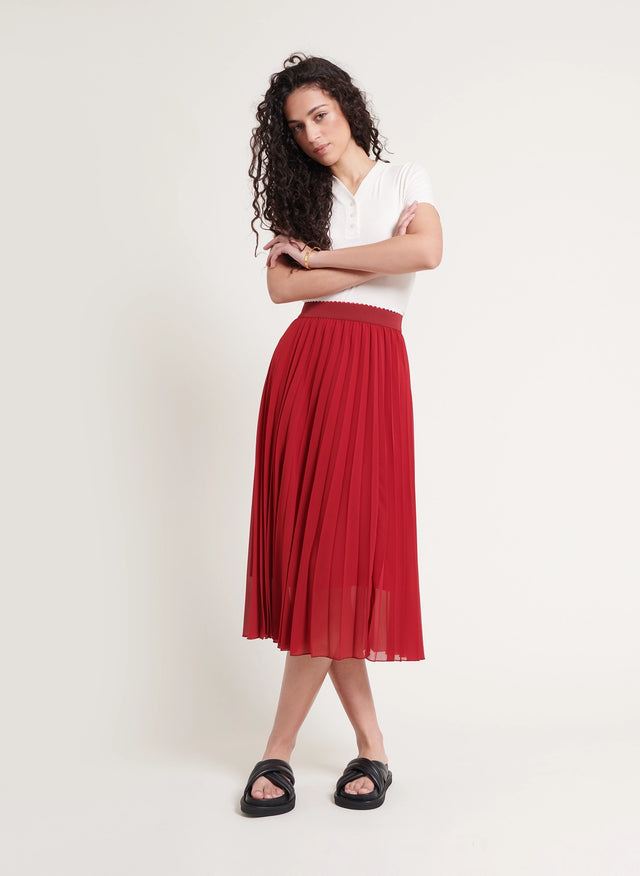 Naf Naf Jupe Jupette Rouge Grenat