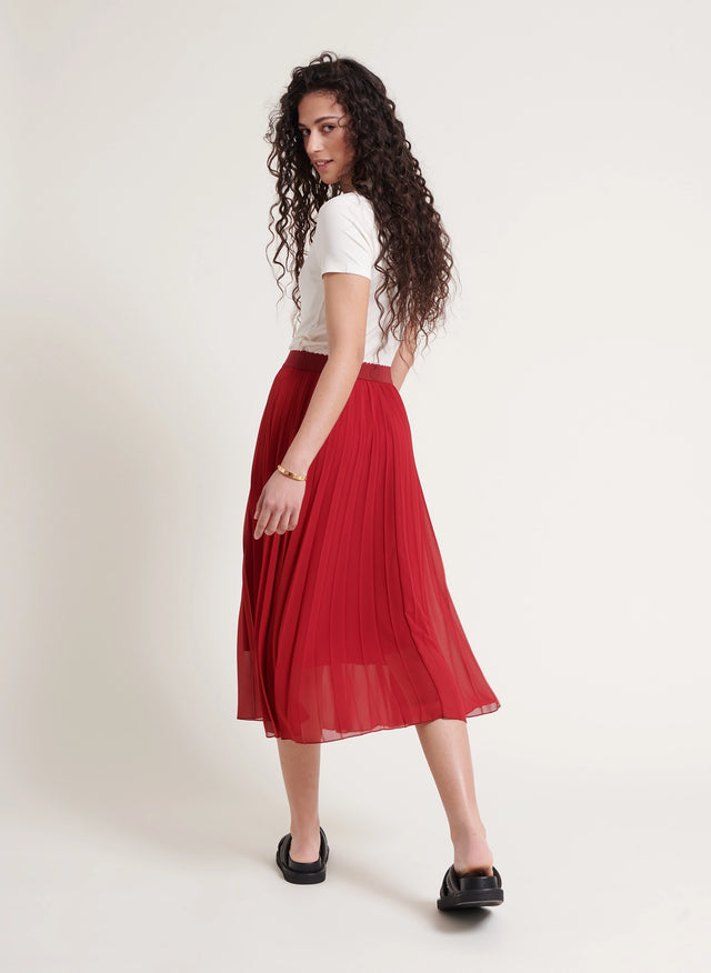 Naf Naf Jupe Jupette Rouge Grenat