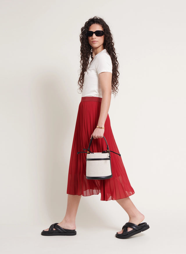 naf naf Jupe Jupette Rouge Grenat