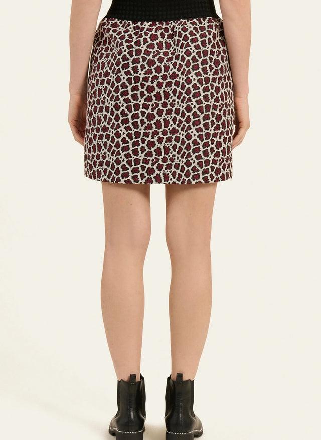 Naf Naf Jupe Katio Fusion Rouge/Ecru