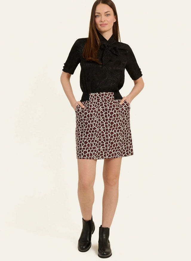 naf naf Jupe Katio Fusion Rouge/Ecru