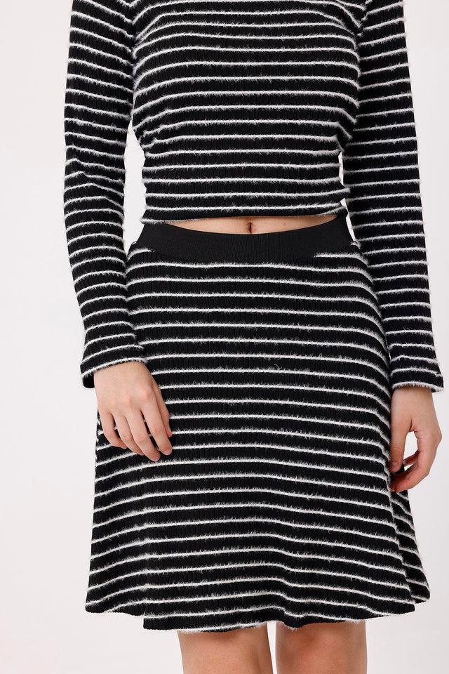 Naf Naf Jupe Malone Noir / Blanc