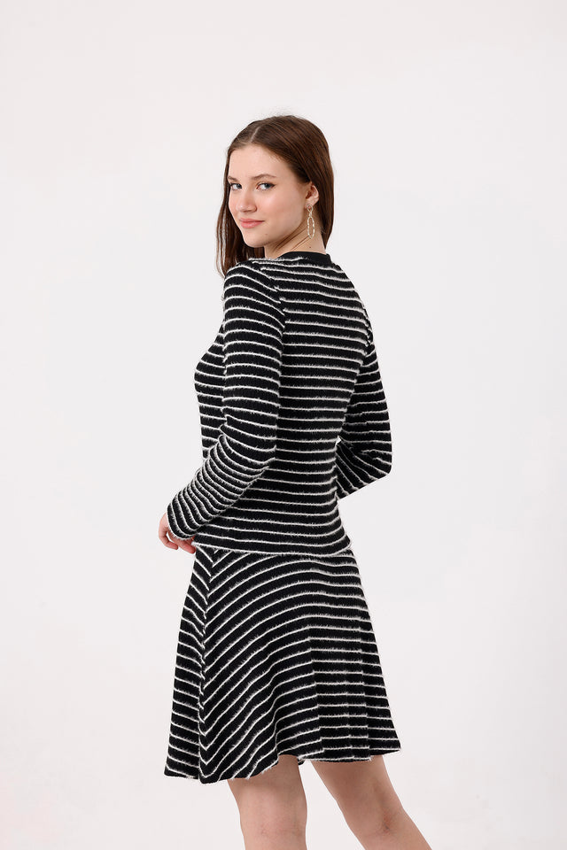 Naf Naf Jupe Malone Noir / Blanc